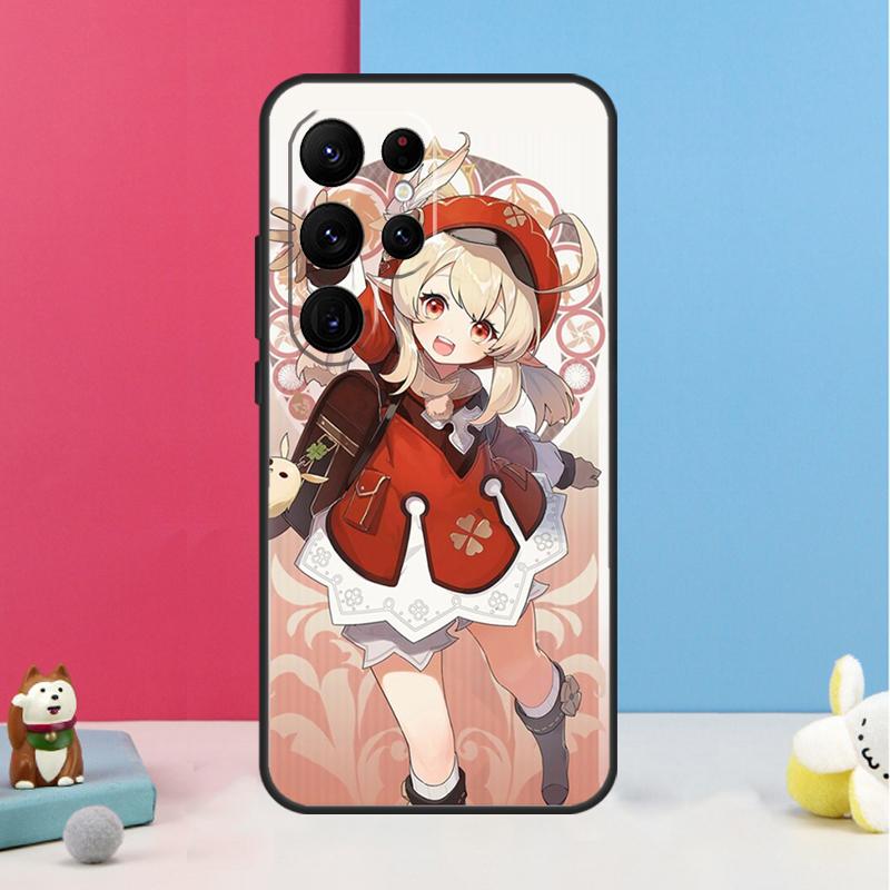 Genshin Impact Klee Hülle für Samsung Galaxy S26 S25 Ultra S20 S21 S22 S23 S24 Plus S10 S25 FE Rückabdeckung Schale