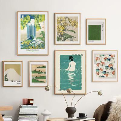 Vintage Japan Art Canvas Paintings Exhibition Poster Print Katsushika Hokusai Wall Art Pictures for Living Room Home Decoration