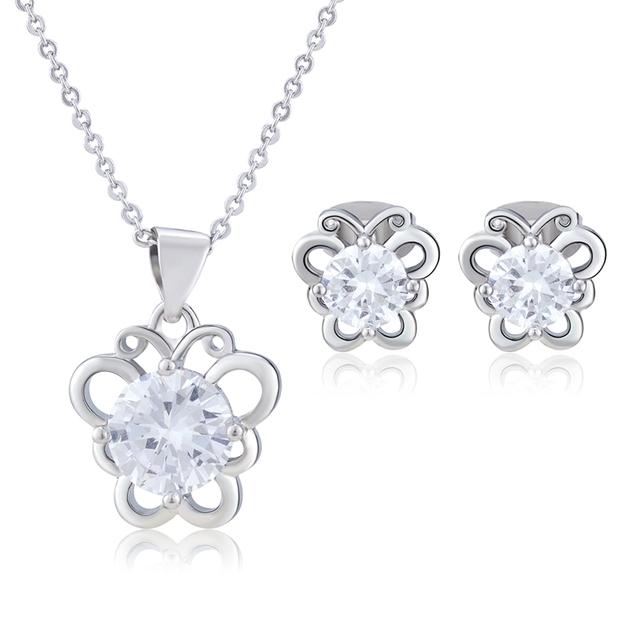 Schmuck Frauen Halskette Ohrringe Set Luxus Qualität Luxe Zubehör Feine Zirkonia Champagner Mode Jewelri Cubic Hohe Großhandel