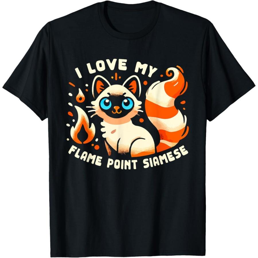 Я люблю свою сиамскую персидскую кошку с огненным окрасом. Футболка для мужчин, женщин, девочек, детей S