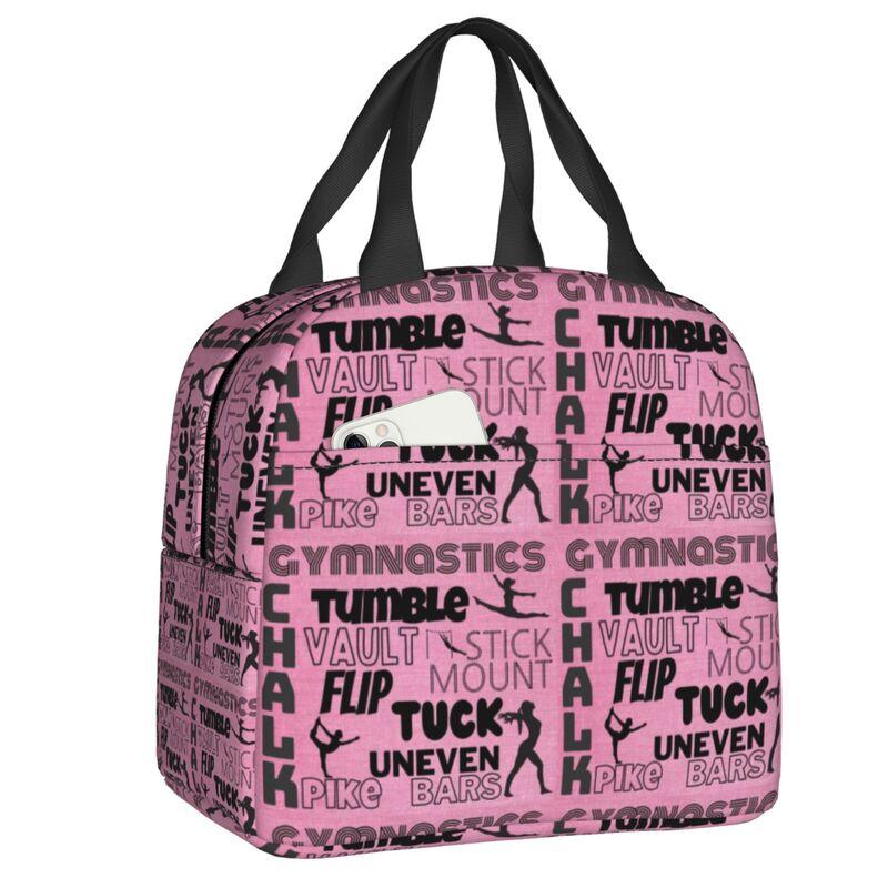 Dance Rhythmic Gymnastics Insulated Lunch Bag for Women Resuable Cooler Thermal Lunch Box Beach Camping Travel