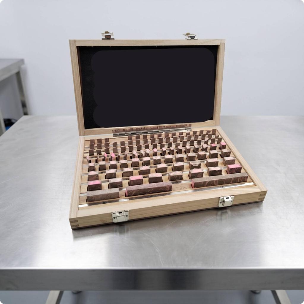 103 Pieces Meticulously Machined Steel Gauge Block Set Calibrated with Wooden Case
