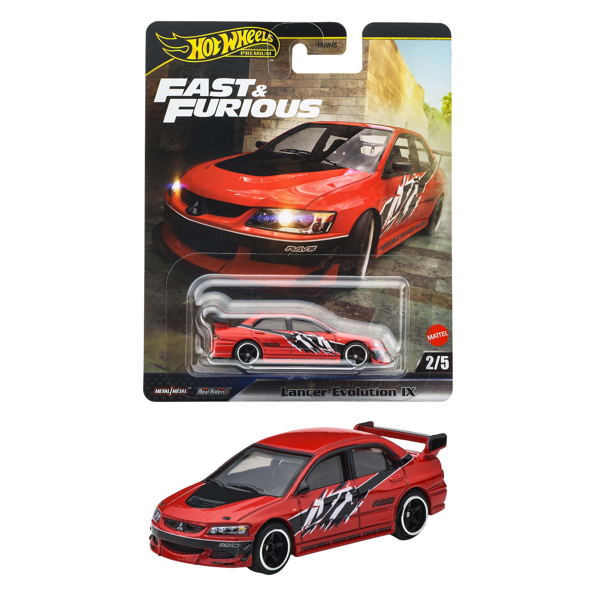 

Hot Wheels Форсаж Lancer Evolution IX Автомобиль Возраст 3+ & Игрушка, Красный, JBM02,