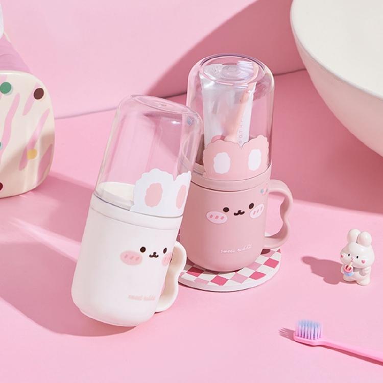 Cartoon Rabbit Shape Toothbrush Cup Water Resistant Durable Build Ideal For Travel Camping Gym Use