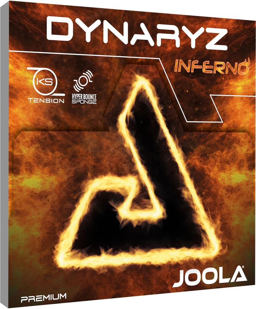 JOOLA Table Tennis Rubber Dynalize Inferno Ultra High Tension Top Sheet Aggressive Acceleration Power Red MAX 70465