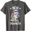 Ben Drankin 4th of July Benjamin Franklin Men Women USA Flag T-Shirt