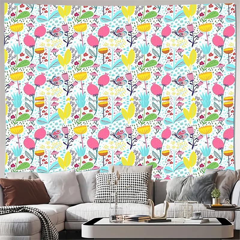 Boho Wall Tapestry Floral Nature Aesthetic Room Decor Wall Hanging Botanical Tree Pattern Tapestry Bedroom Living Room Wall Art 74x94cm(29x37in)