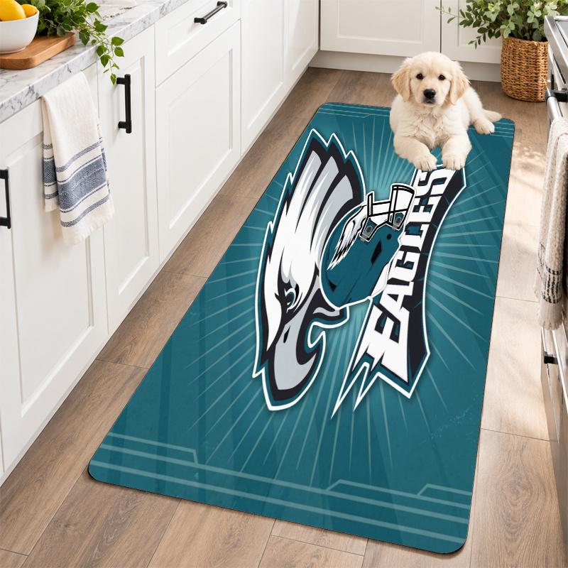 Flannel Kitchen Mat Philadelphia Eagles Soft Area Rug Non Slip Floor Carpet Home Decoration