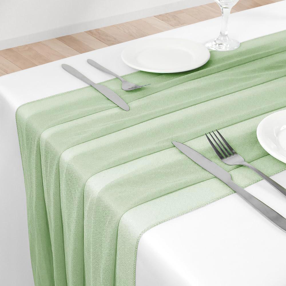 

Elegant Chiffon Gauze Table Runner for Weddings and Events 30x300cm