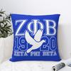 Zeta Phi Beta Square Pillow Cases Zpb Sorority Logo Cushion Covers Creative Zipper Decorative Pillowcase For Home 45X45Cm