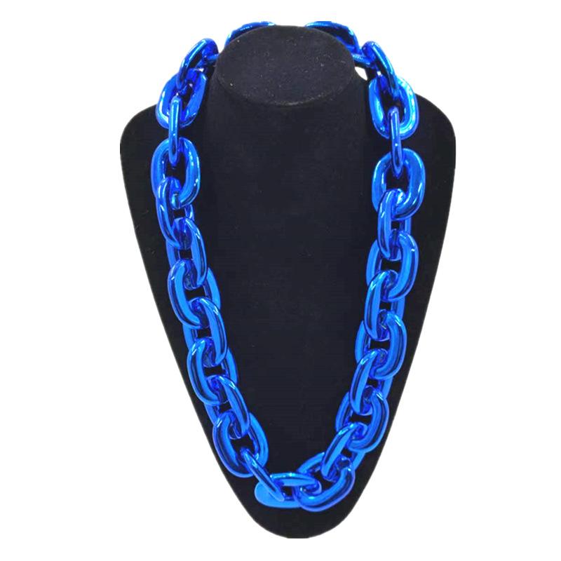 Hip Hop Punk Plastic Necklace Thick Chain Cuban Chain Festival Performance Party Gift Fan Accessory