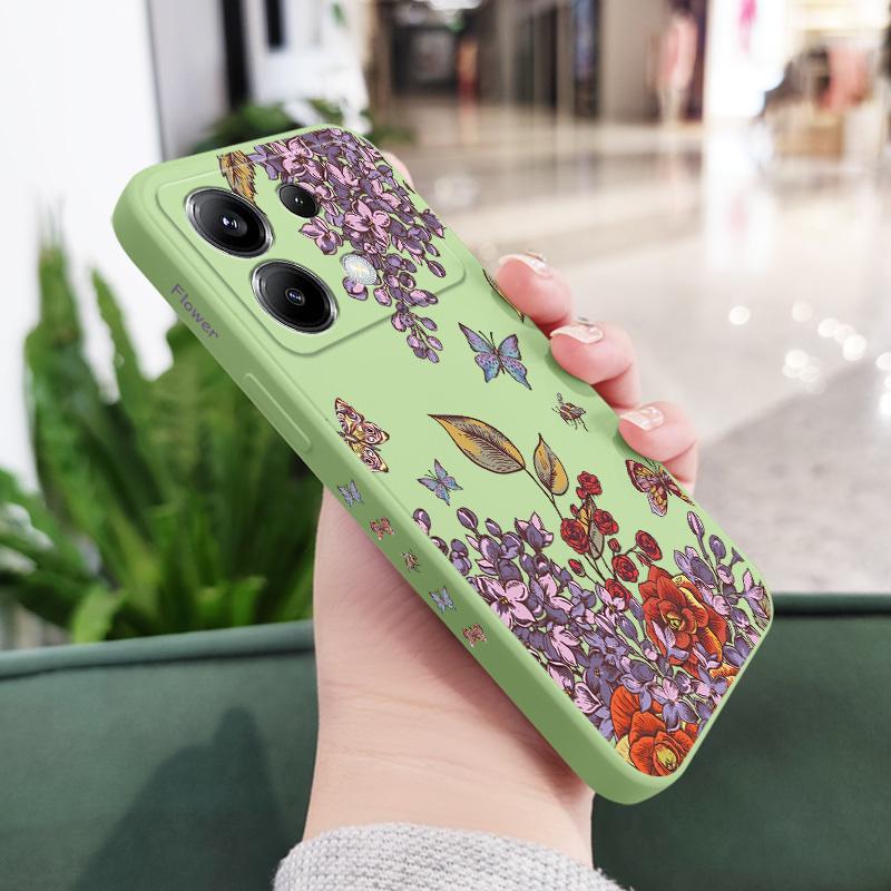 Nostalgic Flower Phone Case For Xiaomi Poco X7 X6 F6 M6 M5 M5S F5 X5 F4 X4 M4 F3 M3 X3 Pro 4G 5G GT Silicone Cover