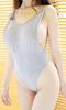 [DOKiDOKi] Show Off Your Side Boob!! Leotard [Gray] Simple Solid One-Piece Swimsuit, Sexy Cosplay Costume [Parallel Import]