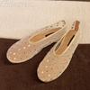 Fashion Mesh Flats Crystal Sandals Women Ballet Shoes Summer Slippers 2025 Trend Casual Loafer Shoes Designer Dress New Sandalias Mujer