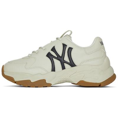 MLB Big Ball Chunky Codzienne Wszechstronne Podwyższające Niski Top Tata Buty Unisex sneakersy Kremowy 3ASHBWS4N-50CRS