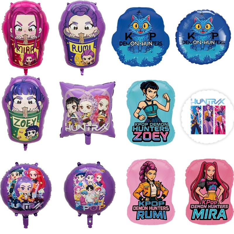 Anime Movie Kpops Demons Hunte Balloon Foil Balloons Set Game Balloons Set Kids Baby Shower Birthday Party Decor Supplies Gifts