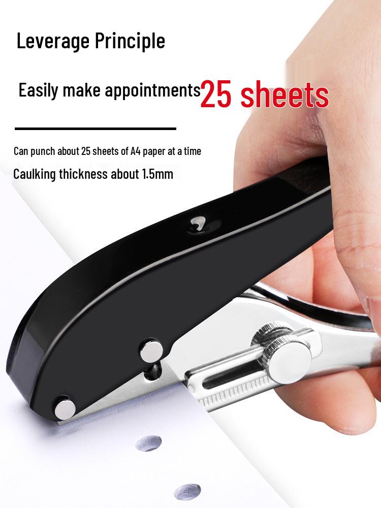 Handheld Round Hole Puncher for Paper, PVC Cards, and Eyelets