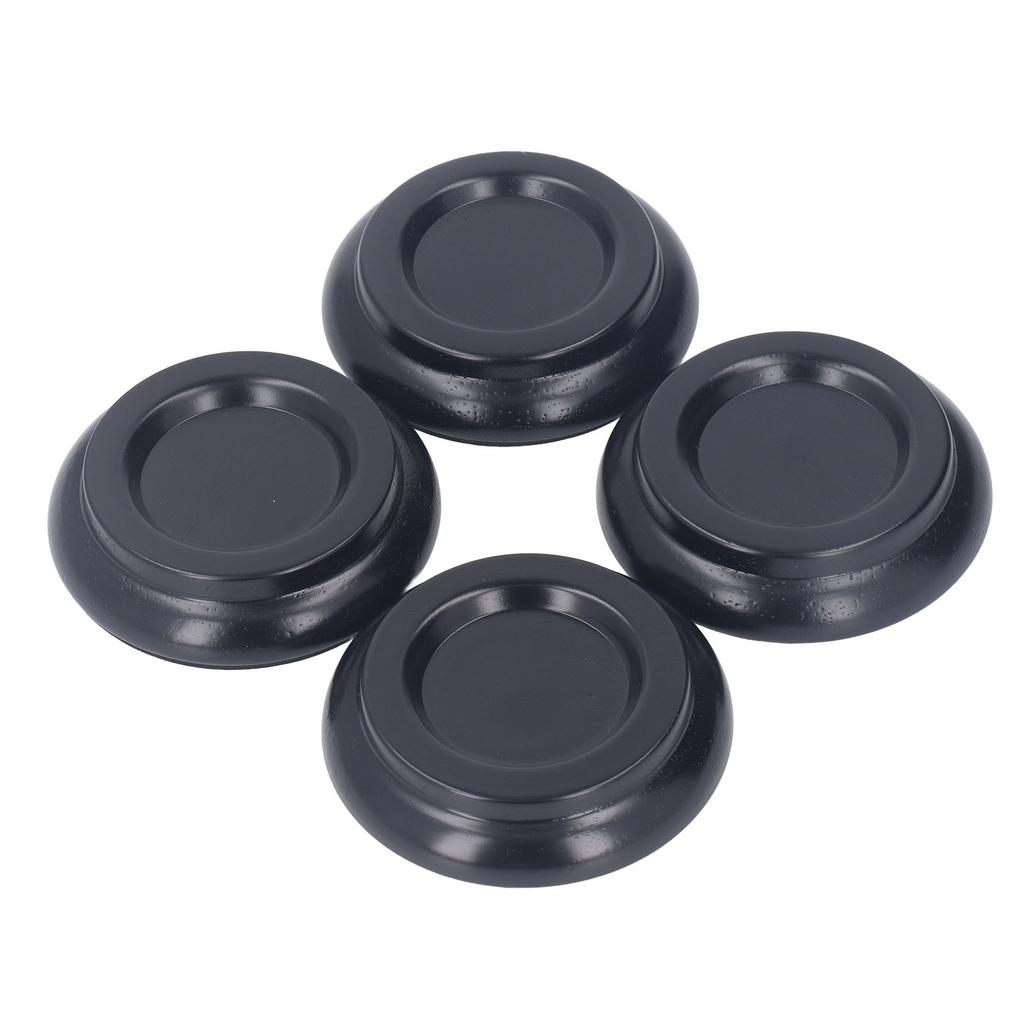 4PCS Piano Floor Protector Anti Vibration Small Size Non Slip Piano Caster Cups Floor Protector Black