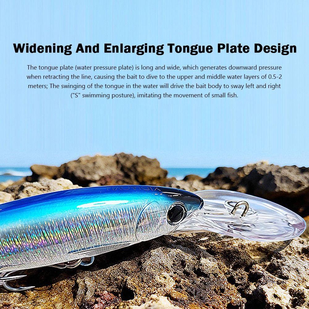 NEW 230mm/g Hard Bait Floating Rice Diving Perch Fishing Lures Wobbler Sea Fishing