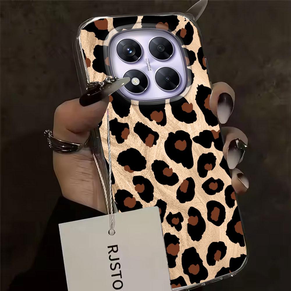 Vintage Black Leopard Phone Case for Xiaomi Redmi Note 14 13 12 11 11S 10 10S 9 Pro 9C 13C 14C A3 A4 A3X 9C A1 A2 Women Cover