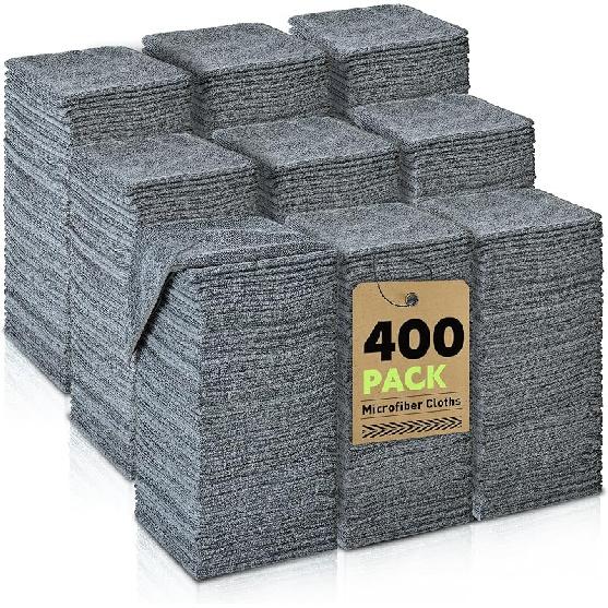 Microfiber Cleaning Cloths Bulk-18 Pack, Gray Microfiber Towels For Cars, Ultra Absorbent Microfiber Towel Weave Grime & Liquid For Streak-Free