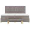 Box Spring Bed with Pillows and Headboard Taupe 200 X 200 Cm Fabric