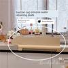 Kitchen Sink Water Barrier, Anti-Splash Countertop Soft Silicone Water Strip, Suction Cup Waterproof Partition for Sink Edge