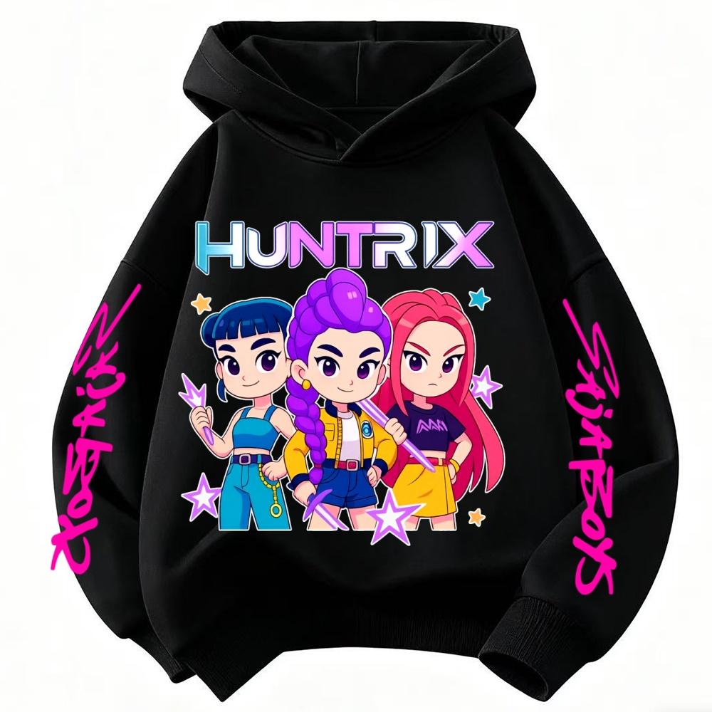 Children Hoodie Popular Movie KPop Demon Hunters Toddler Coat Boys Girls Tops Spring Leisure Sweatshirr Clothing