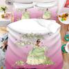 Ensemble de literie pour enfant Princesse Tiana, Ensemble de housse de couette dessin animé imprimé princesse mignon, Housse de couette édredon Cadeaux pour enfants 3 pièces