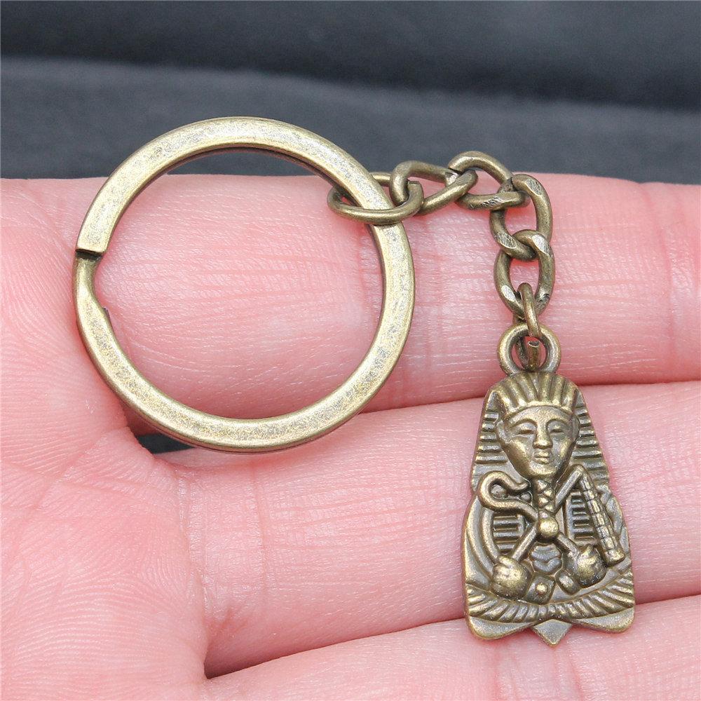 Pharaoh Chief Egyptian Amulet Keychain for Office Workers New Arrival Initial Graduation Gift Casual Accessory