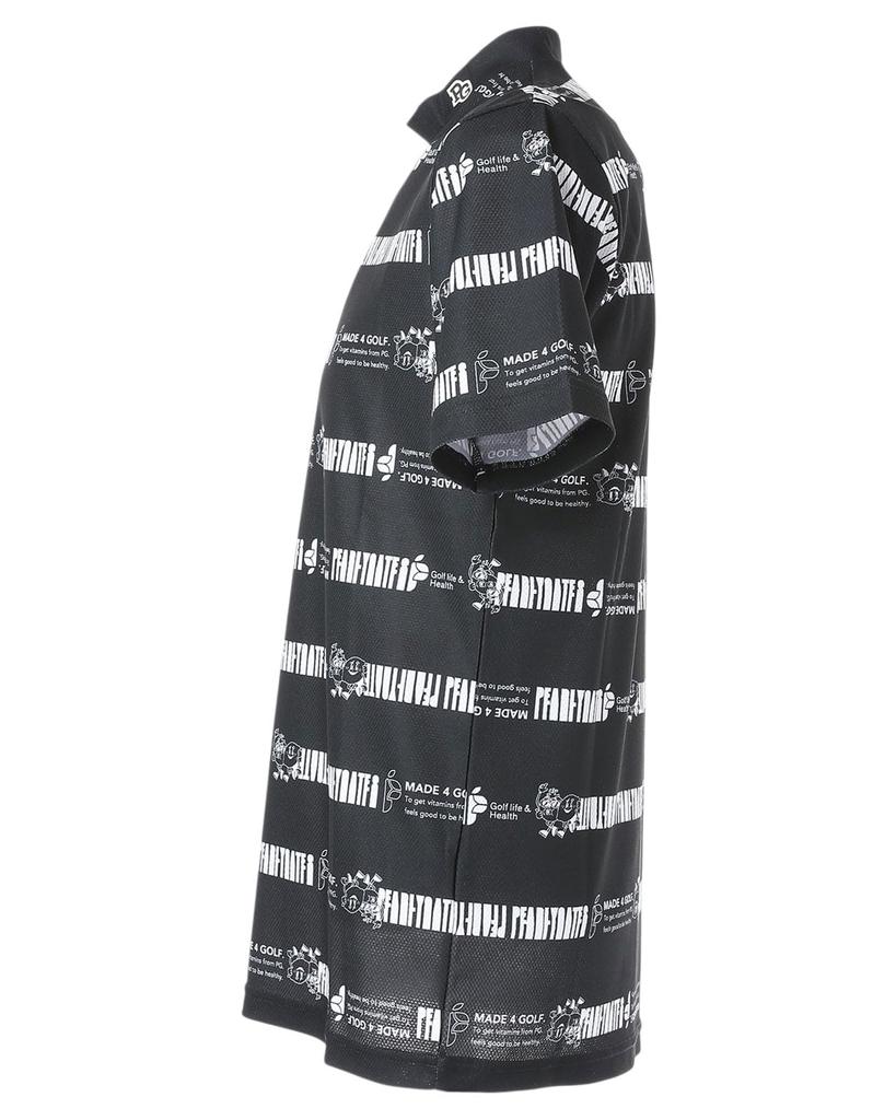 PEARLY GATES Short Sleeve High Neck Shirt Golf Navy Size 4 Men's (Stretch, Moisture-Wicking, Quick-Drying) / / 053-5167505 121_Dark Base, [M]