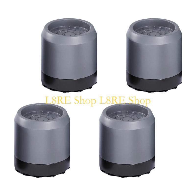 L8RE 4 Pieces Washer Dryer Vibration Dampening Pads for Reduced Noise Anti-Vibration Feet Washing Machine Stabilizers