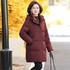 Mother's wear mid-length down jacket for women new thickened middle-aged and elderly white duck down women's style jacket