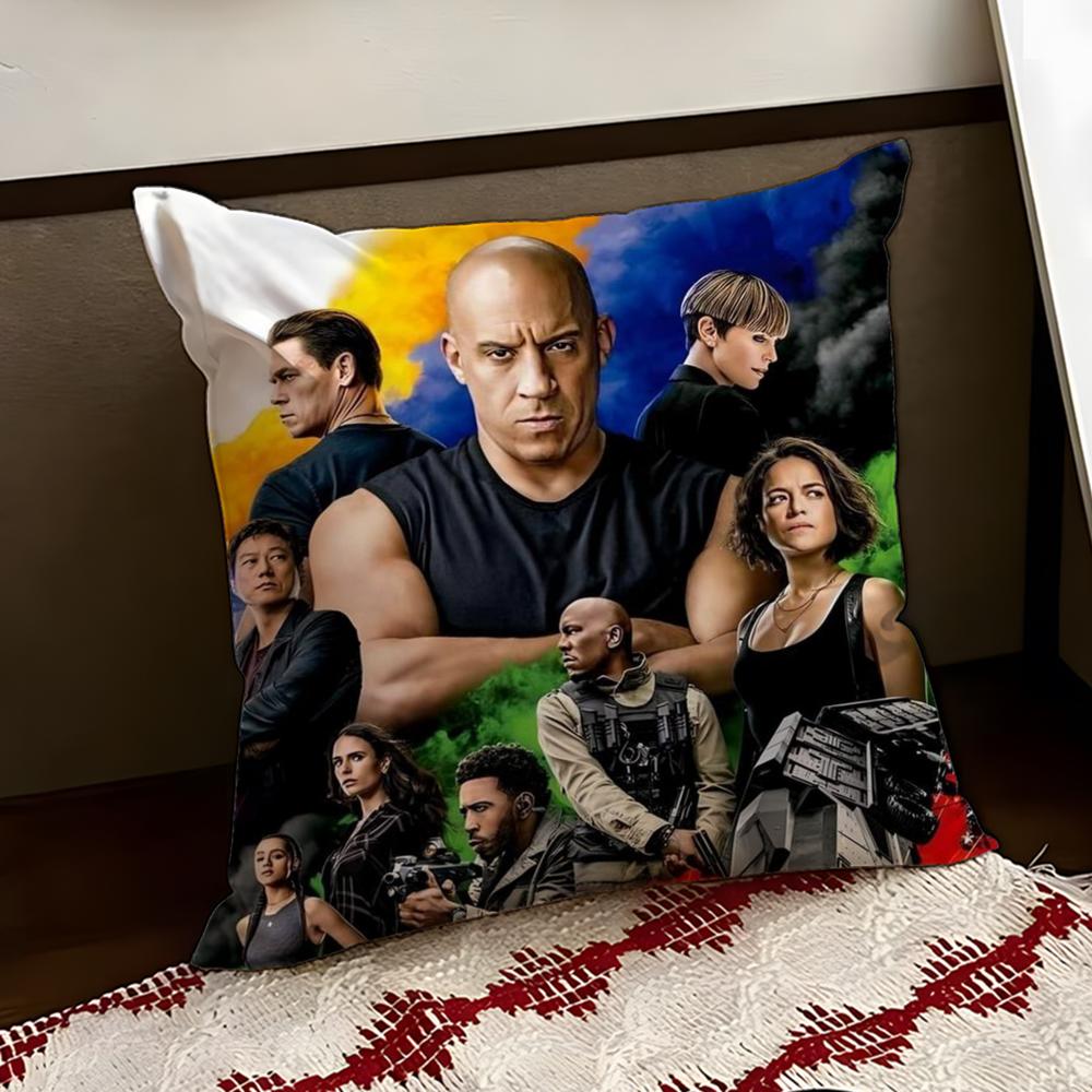 Movie TThe Fast The FuriousS Cushion Cover Reversible Soft Durable Pillow Cover Home Car MultiScene Use for Daily Comfort
