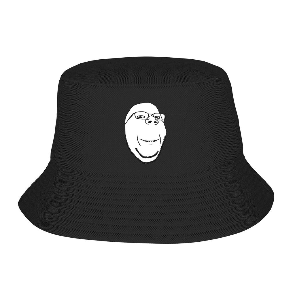 Smiling Wholesome Wojak Soyjak Bucket Hat Panama Bob Hats Outdoor Hip Hop Autumn For Summer Beach Fishing Unisex Fisherman Caps