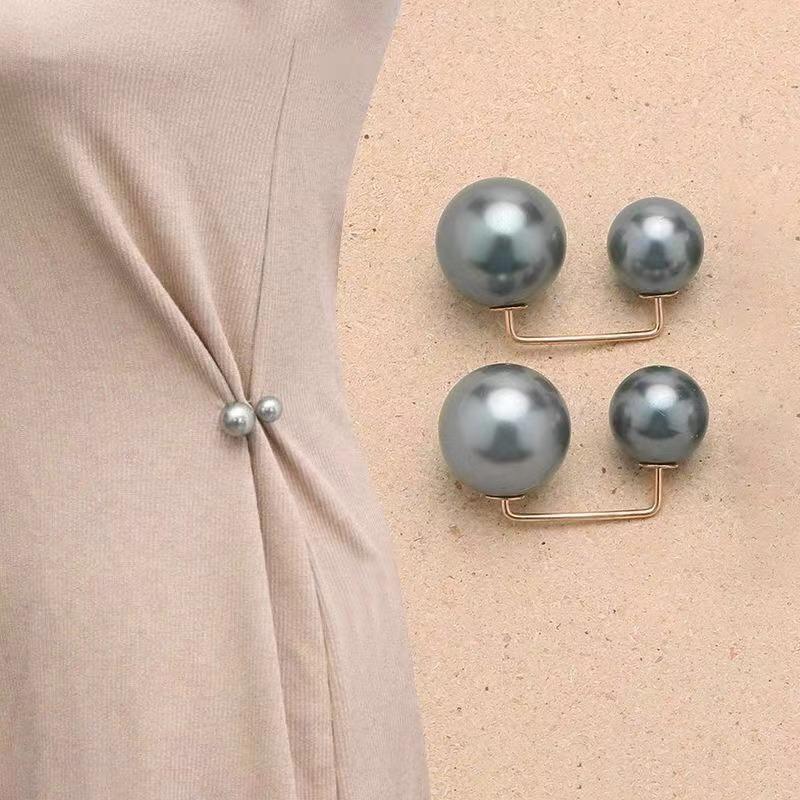 Fixed Clothes Brooch Pin Simulation Pearl Scarf Shawl Clip Buckle Sweater Cufflink Brooch Ladies Jewelry AVE