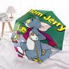 1pc Tom & Jerry Automatic Folding Umbrella - Compact 8-Rib Design, Durable Plastic & Iron1165L