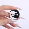 Yin-Yang Bagua Koi Enamel Pins Custom Sun and Moon Cat Brooches Lapel Badges Clothes Animal Jewelry Gift for Kids Friends