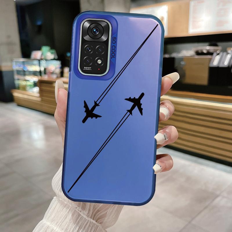 For Redmi Note 11 11S 14 13 Note14 Note13 Pro 5G 4G Case Shockproof TPU Soft Bumper Hard Back Cover Love Heart Aircraft Fundas