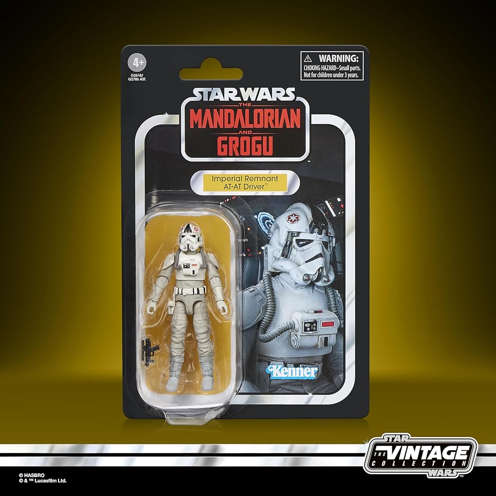 Hasbro Star Wars Vintage Collection Mandalorian Grogu Imperial Remnant AT-AT Driver Action Figure 9.5 cm