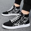 Fashion Men Sneakers High Top Canvas Shoes Men Fashion Platform Casual Shoes 2025 New Leisure Vulcanized Shoes Plus Size 48 Tenis Hombre