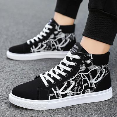 Herren Sneaker High Top Canvas Schuhe Herren Plateau Freizeitschuhe 2025 Neu Freizeit Vulkanisierte Schuhe Übergröße 48 Tenis Hombre