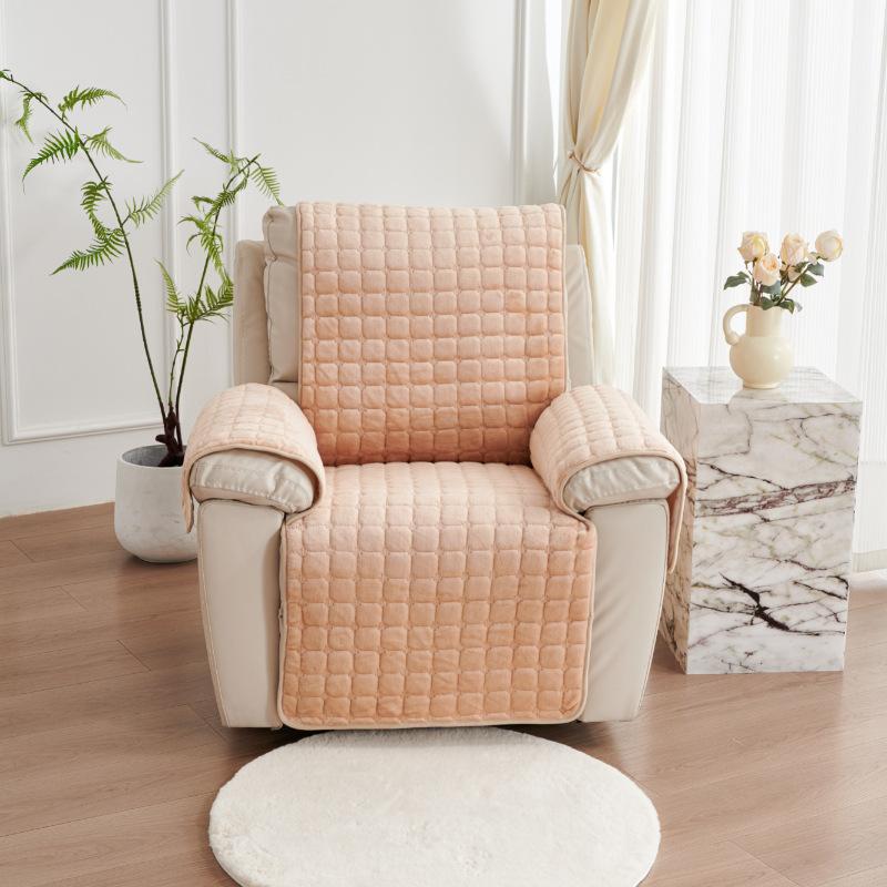Winter Plush Solid Square Pet Sofa Slipcover Cozy Warm Integrated Sofa Seat Cover for Pets