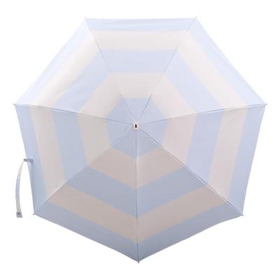 ANATOLE Compact Folding Parasol SUN PASTEL LARGE STRIPES 50cm Rib Length 85cm Diameter Orionis Blue Suitable for Sunny and Rainy Striped French Brand