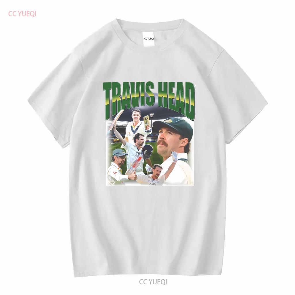 Travis Head Australian Cricket T Shirt Long or Short Sleeves Vintage Washed Comfortable Stretched Soft Casual Versatile