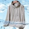 Herren Sommer Oversized Leichte Eis-Seide UV-Schutz Jacke Outdoor Angeln Sonnenschutz Oberbekleidung