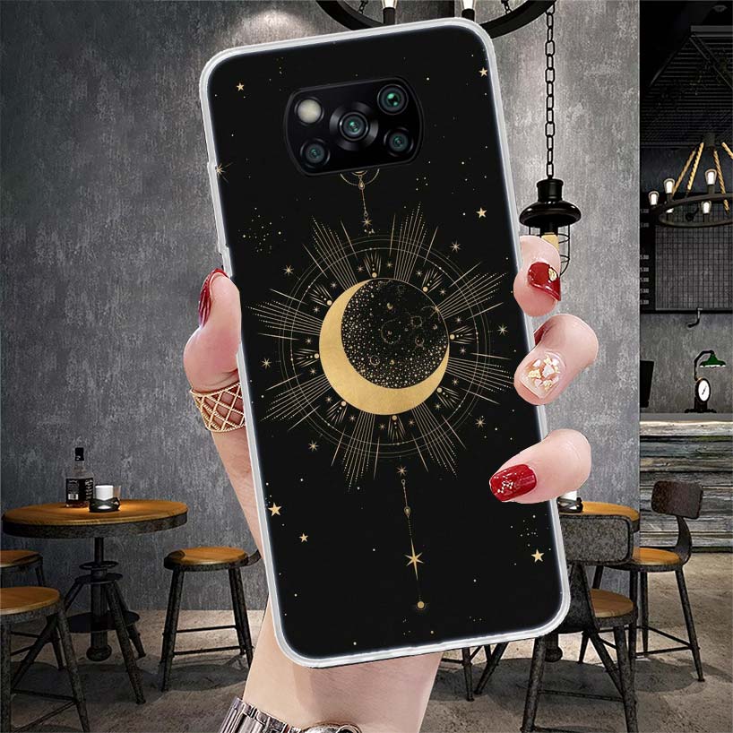 Moon Mystery Totem Witche Soft Phone Case For Xiaomi Redmi 15C 15 13C 13 Poco X5 X6 X7 F7 Ultra M7 12C 12 10 10C 9C 9A 9T 9 Fund