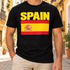 Spanish Flag Shirt, Spain Country Print, Patriotic Heritage Gift, Red Yellow National Emblem Design, European Travel, Family Vacation Outfit