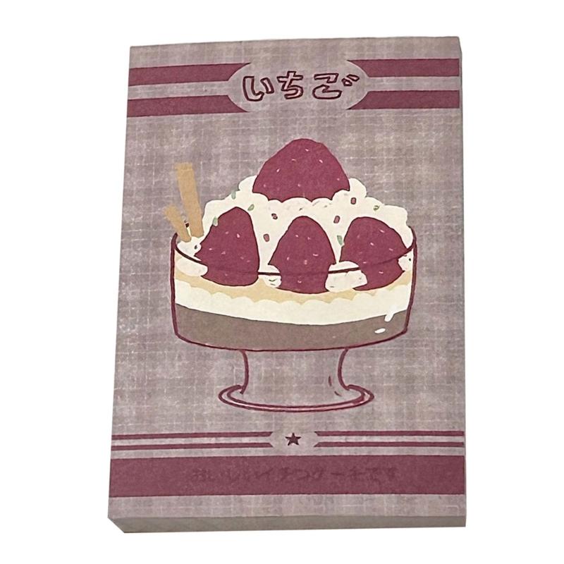 Cute Fruit Pattern Theme Design Reusable Stick Note Selves Adhesive Write Pad Removable for Journaling Office School