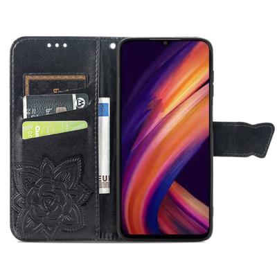 Voor Samsung Galaxy A55 5G Mobiele Telefoonhoesje Vlinder Bedrukte Lederen Cover